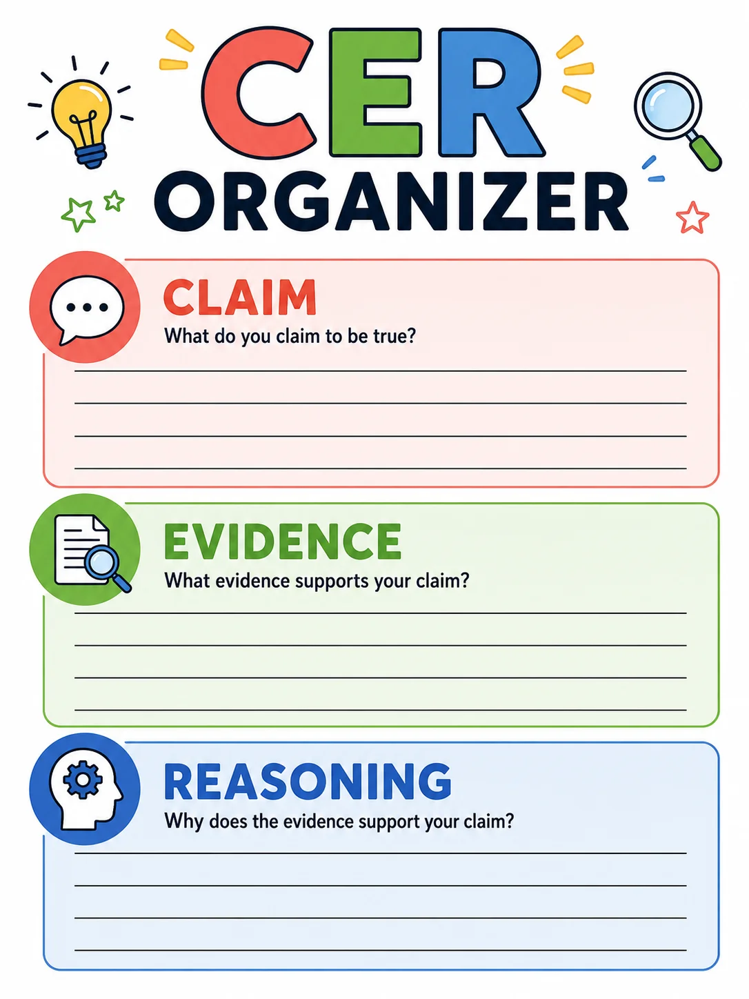 Claim Evidence Reasoning Generator