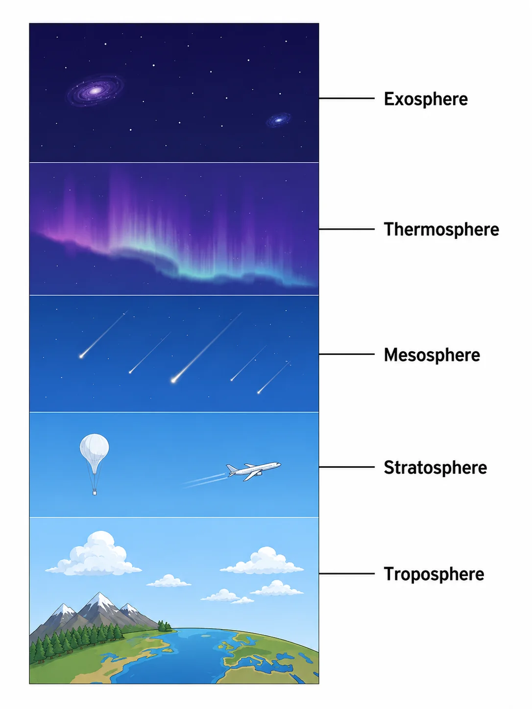 Layers of the Atmosphere Diagram Generator