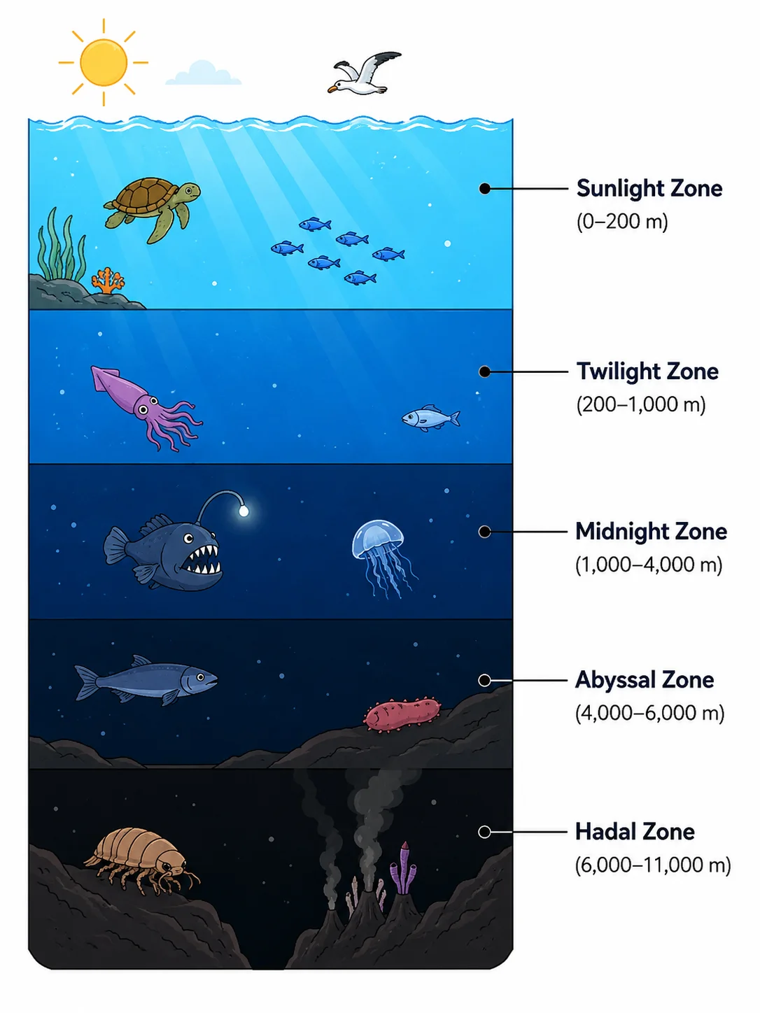 Ocean Zones Diagram Generator